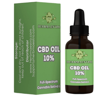 CBD Olja 10% - Premium Fullspektrum - HerbMaestro